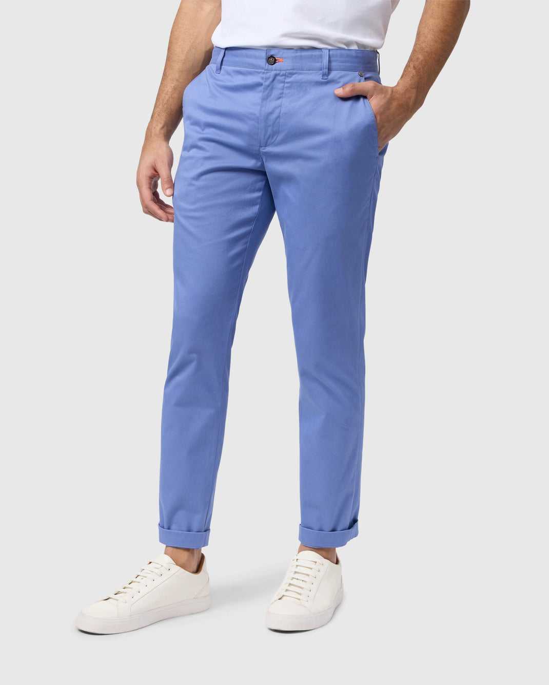 Pantalon Psycho Bunny Gilman Regular Fit Chino Pant Bleu Homme | TAP-70321576